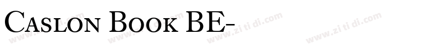 Caslon Book BE字体转换
